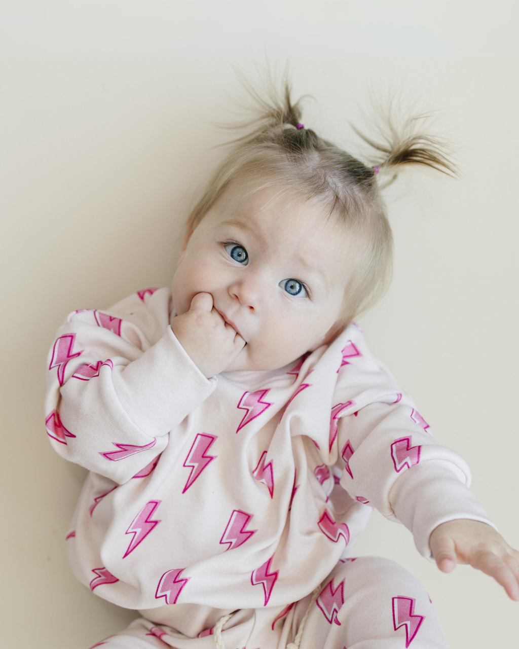 Pink Bolts Jogger Set
