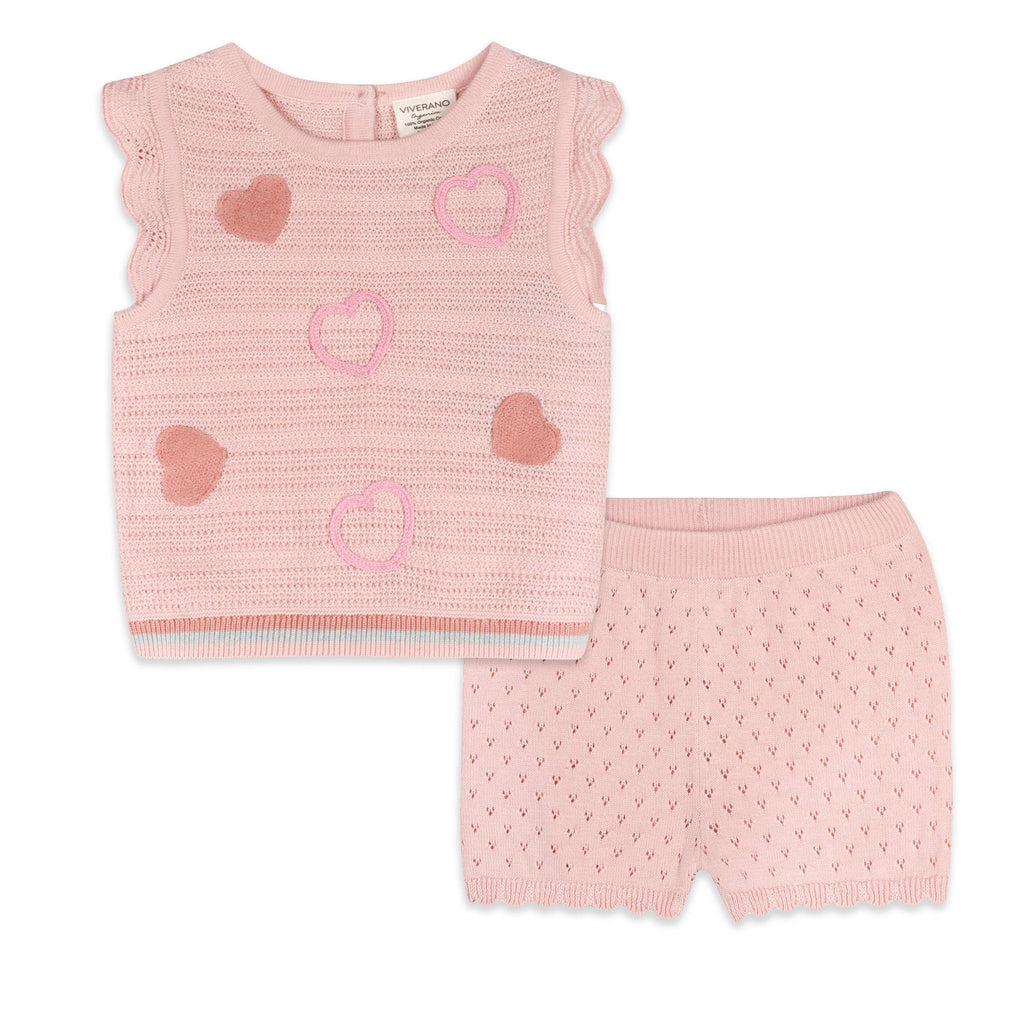 Olivia Hearts Tank & Shorts Set Organic Cotton