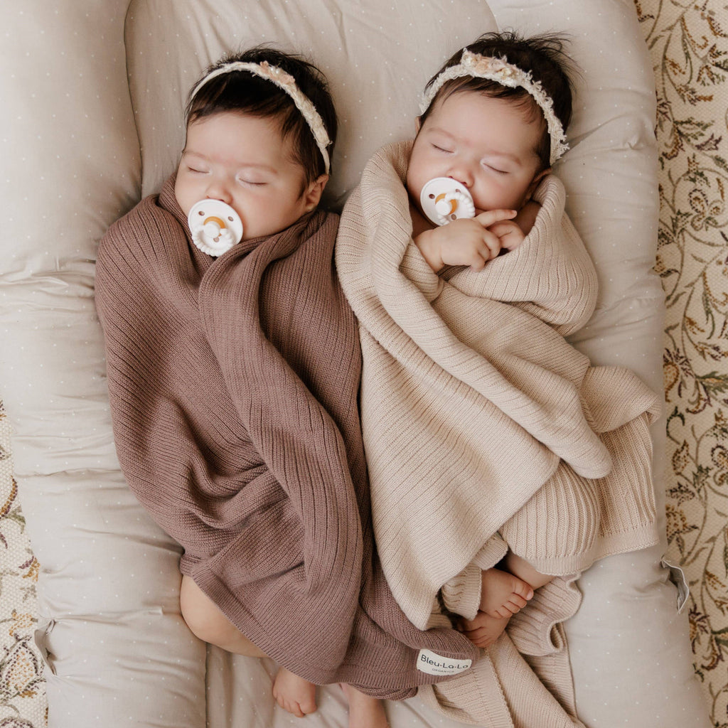 Luladream Pacifiers - Natural Rubber Nipple: Camel + Cream + Clips