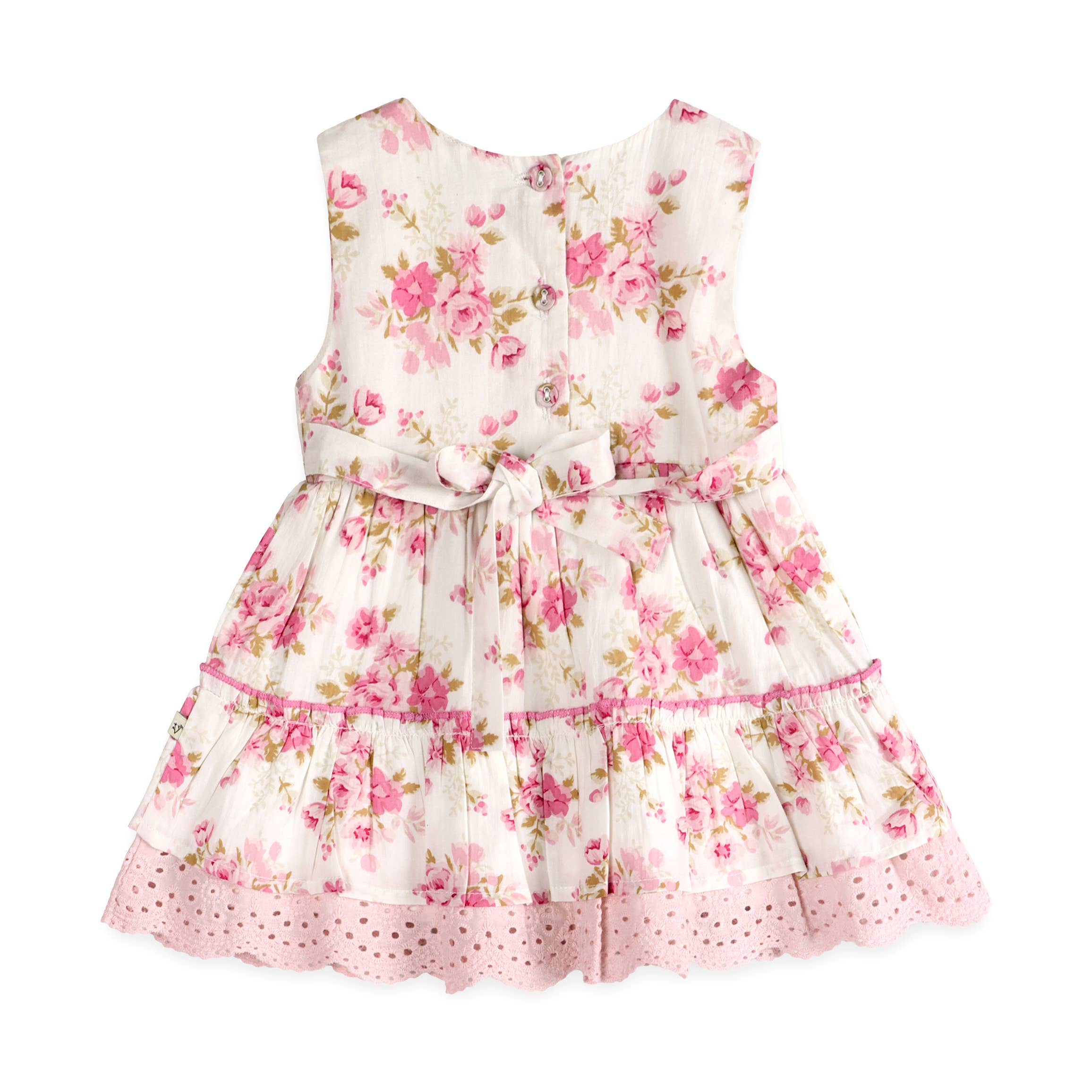 Camille Floral Baby Dress + Bloomer (Organic): Pink Floral