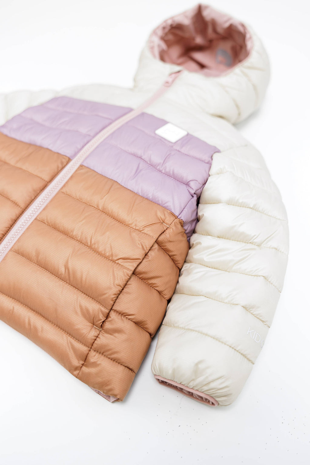 Kids Puffer Jacket - Porteau Reversible Waterproof - Fall/Winter - Dusty Rose