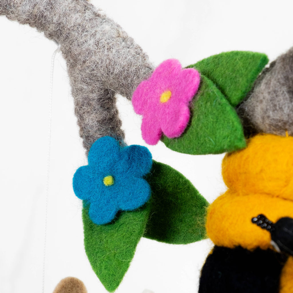 Baby Mobile - Bee Hive and Honey Bee - Nursery Decor