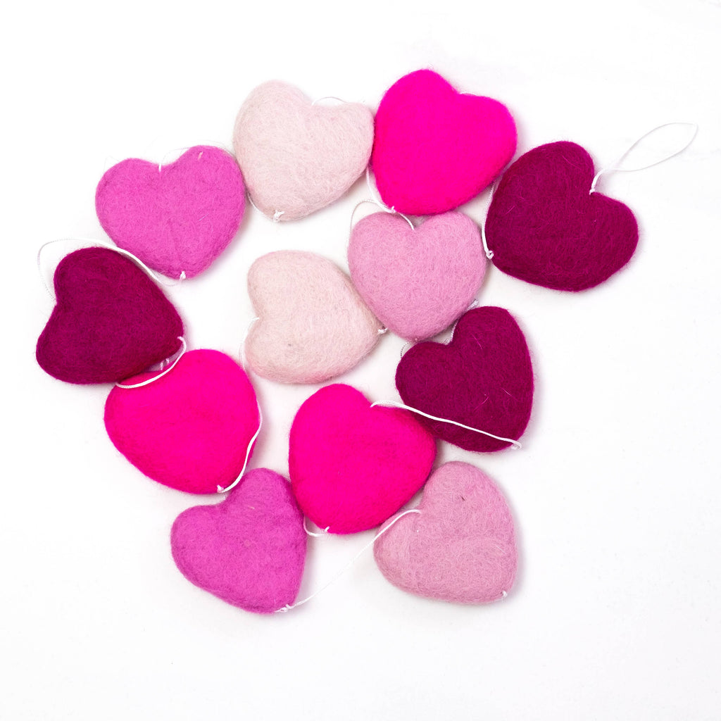 Garland - Valentine's - Pink Hearts