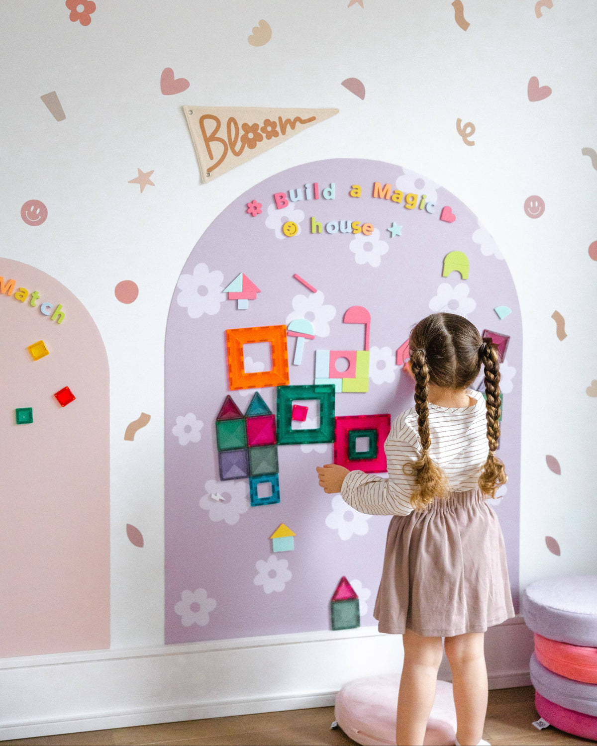 MEGA Magic Playwall - Arch Magnetic Wall Decal for Kids: Starry Skies