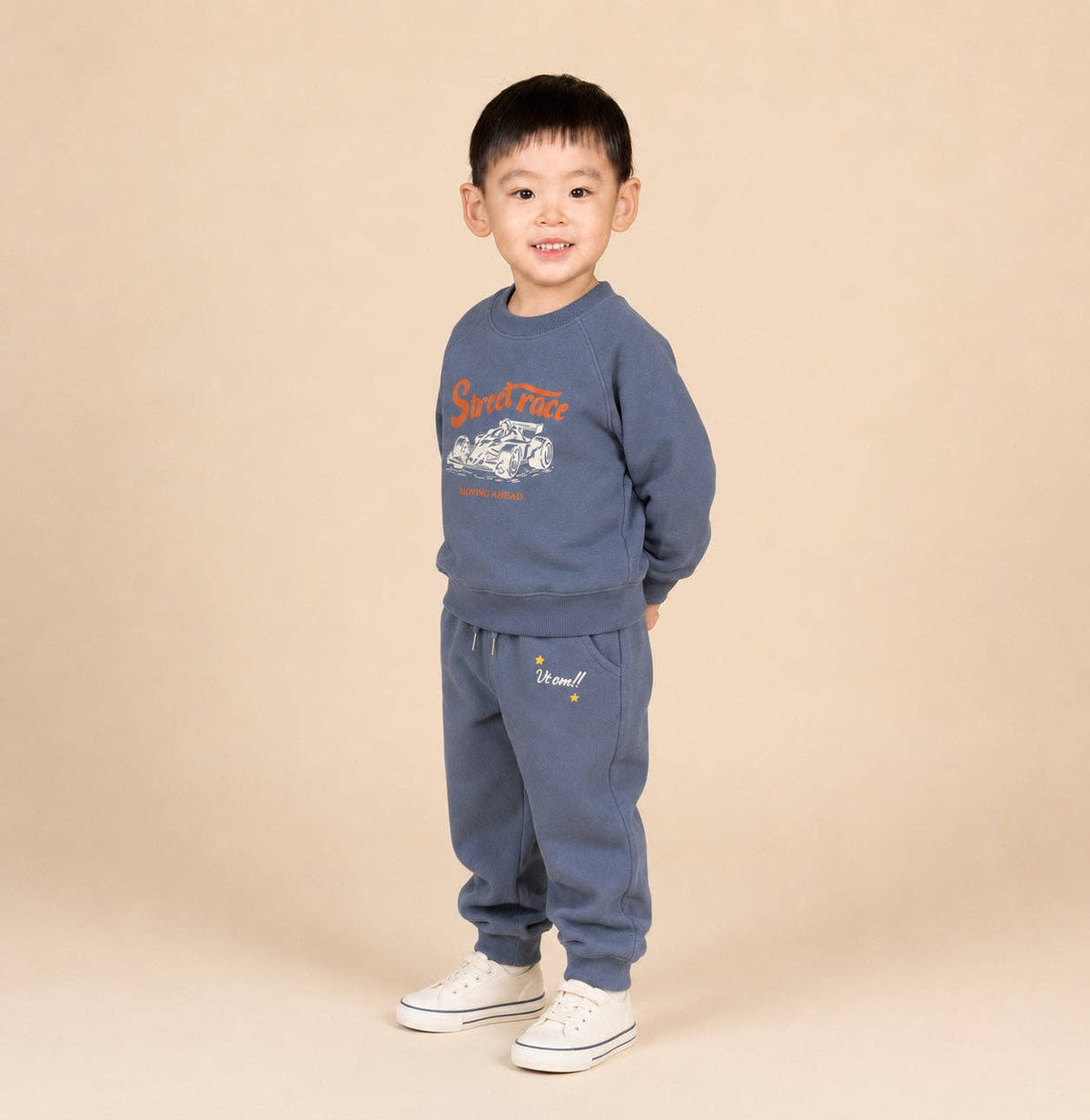 Toddler Organic Fleece Sweatshirt-Street Race