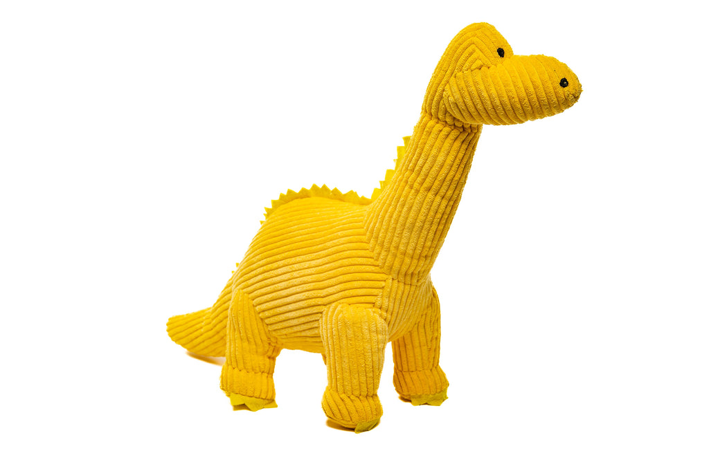 Dinosaur Soft Toy Teddy Yellow Diplodocus  Large - Tactile Corduroy