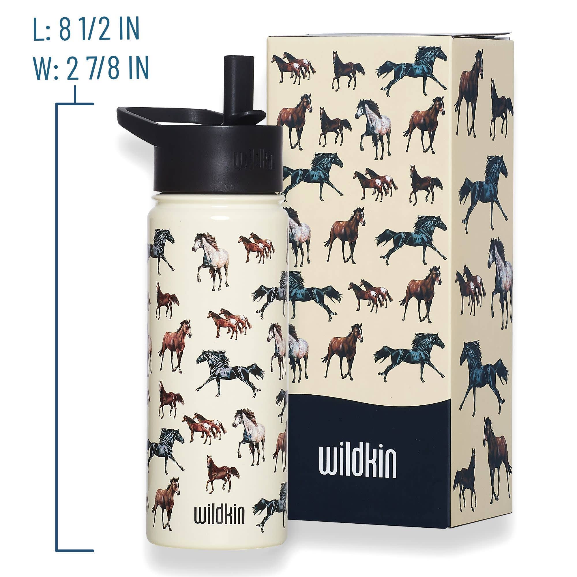 Bouteille d'eau en acier Horse Dreams de 18 oz