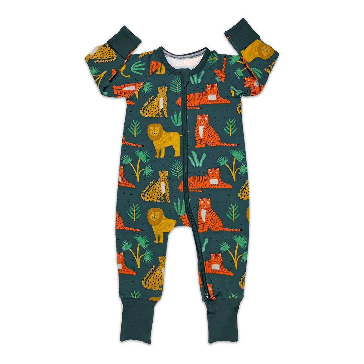 Big Cats, Green Baby Pajamas