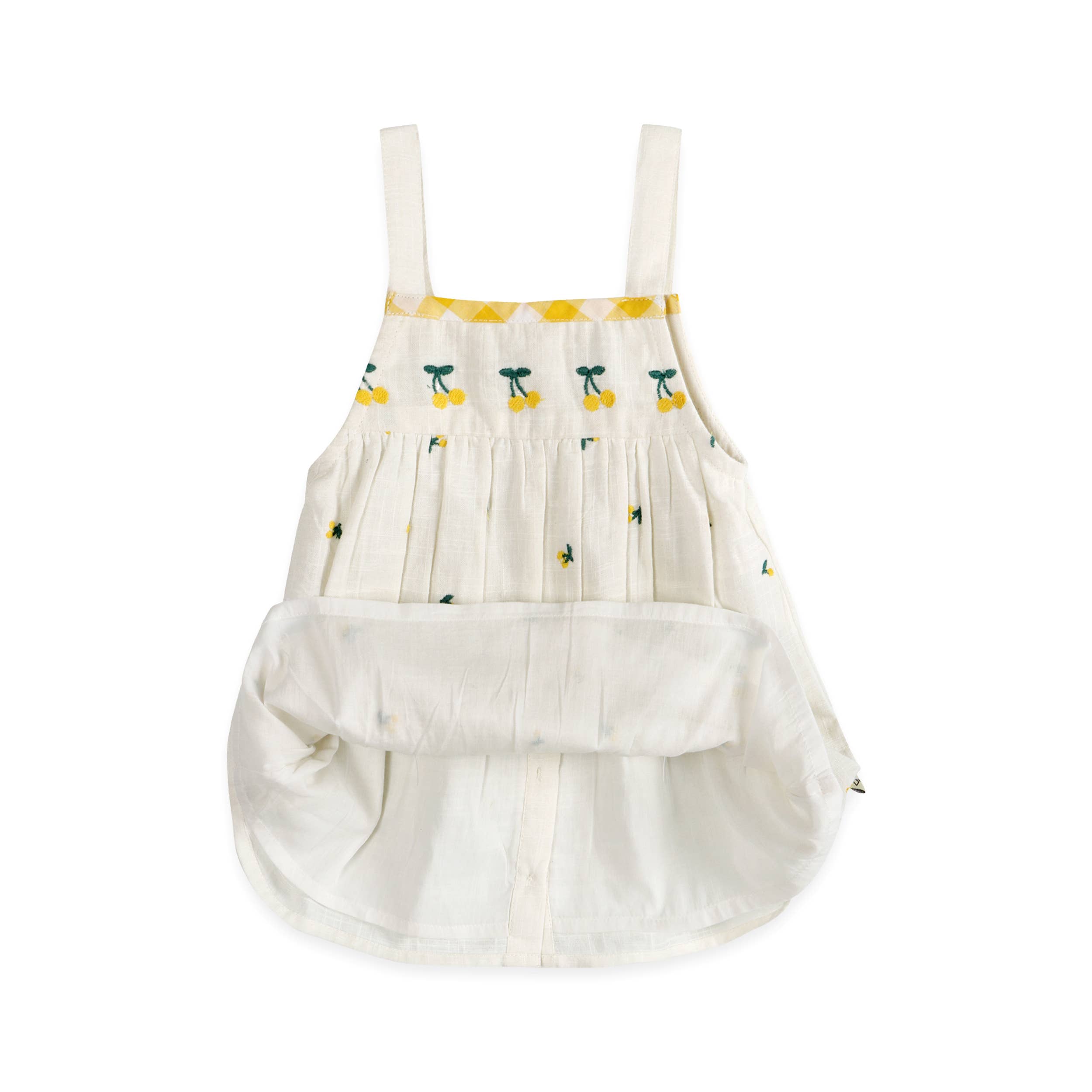 Lulu Embroidered Baby Dress + Bloomer (Organic): Natural