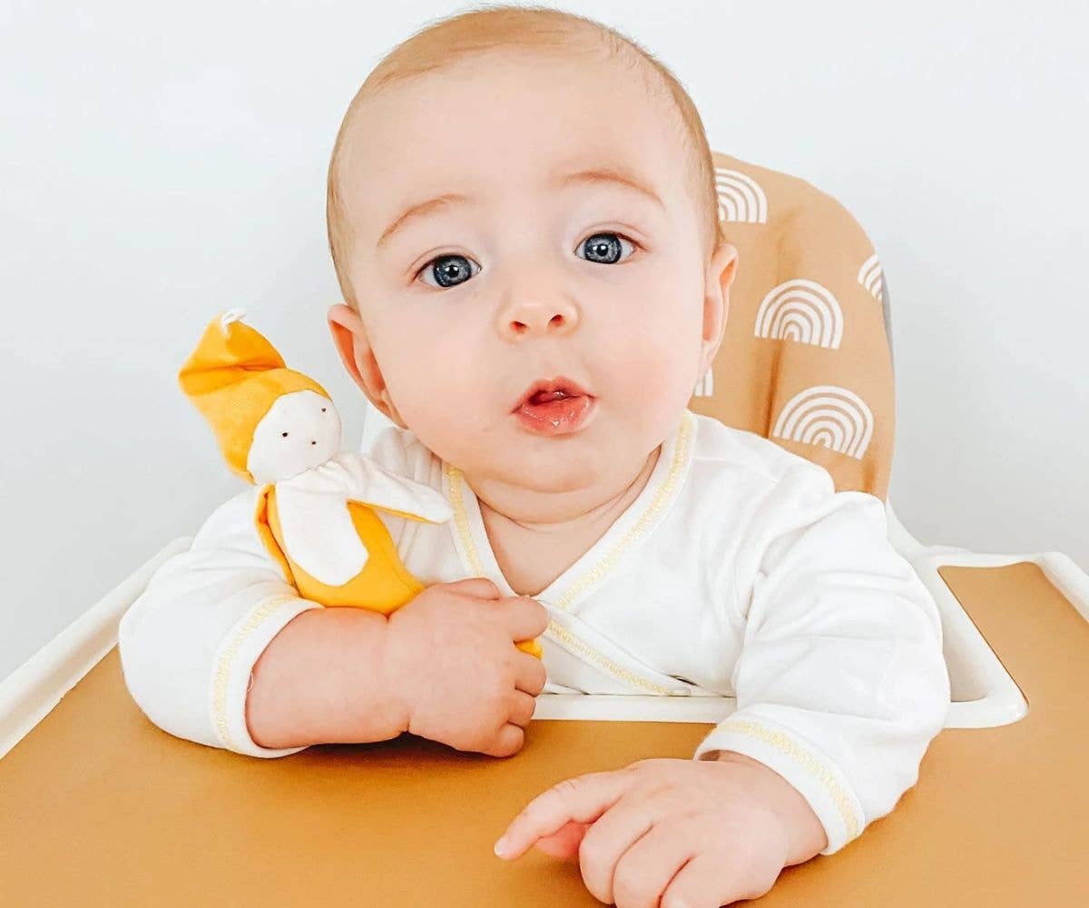 Organic Cotton Banana Baby Toy, Fair Trade Handmade