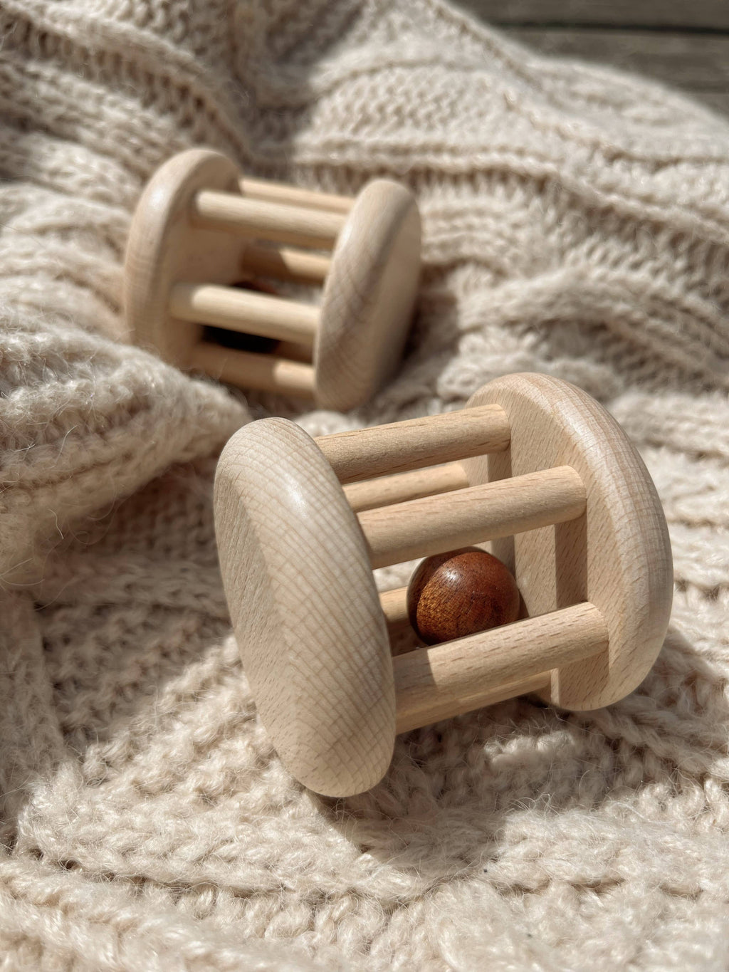 Wooden Baby Bell Cylinder Montessori Musical Toy