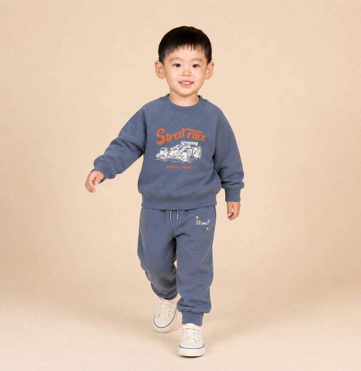 Toddler Organic Fleece Sweatshirt-Street Race
