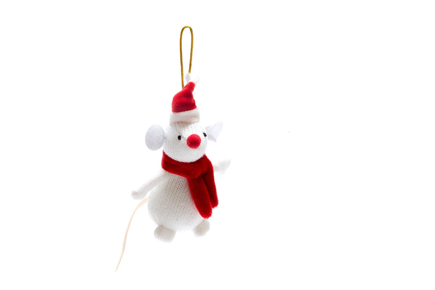 White Mouse Christmas Ornament, Unique Christmas Decor