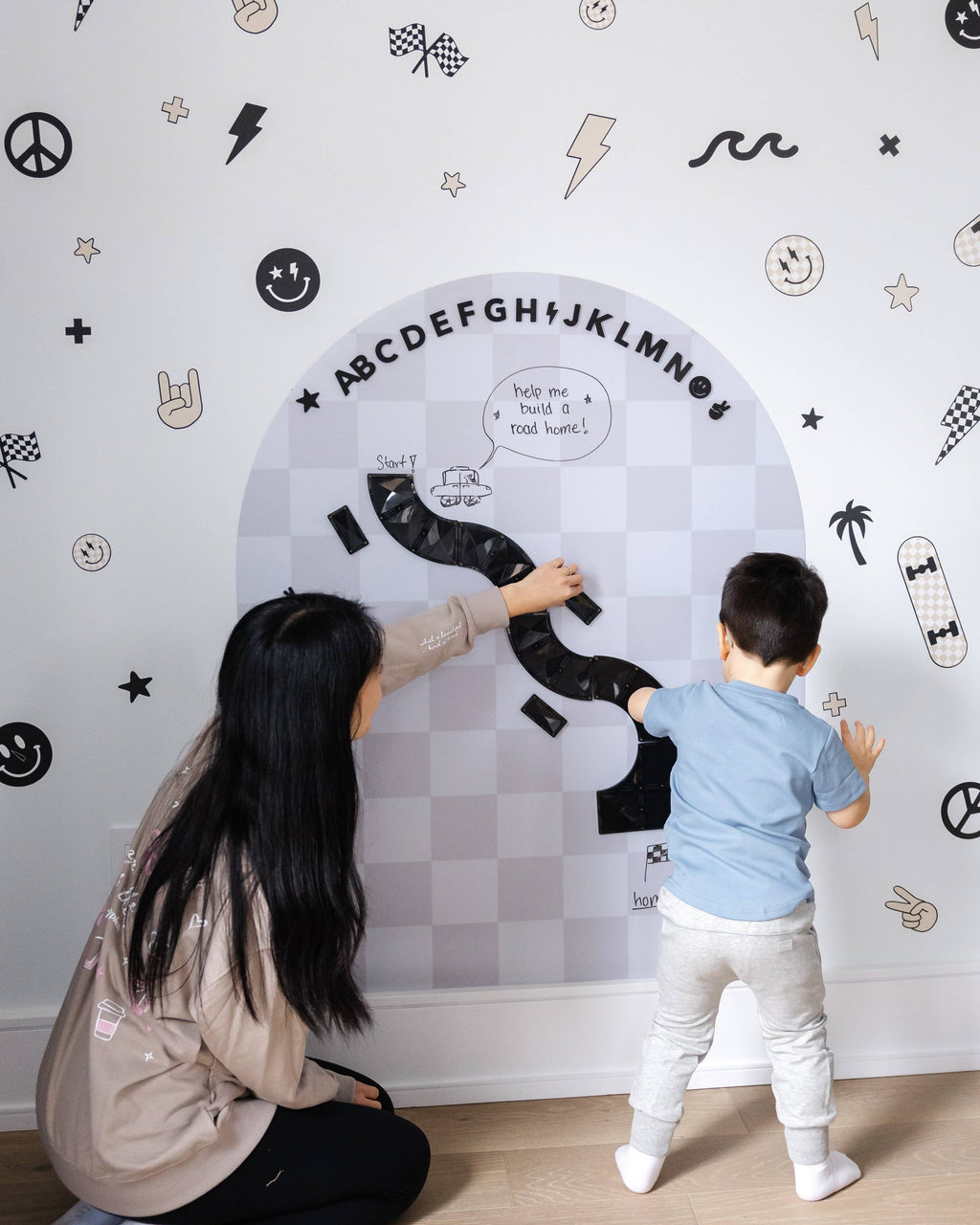 MEGA Magic Playwall - Arch Magnetic Wall Decal for Kids: Starry Skies