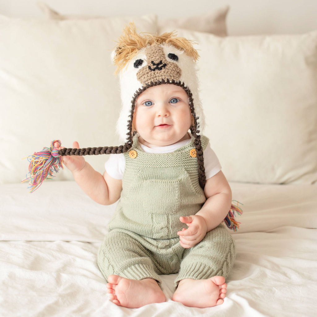 Llama Beanie Hat Baby & Kids: M (6-24 Months)