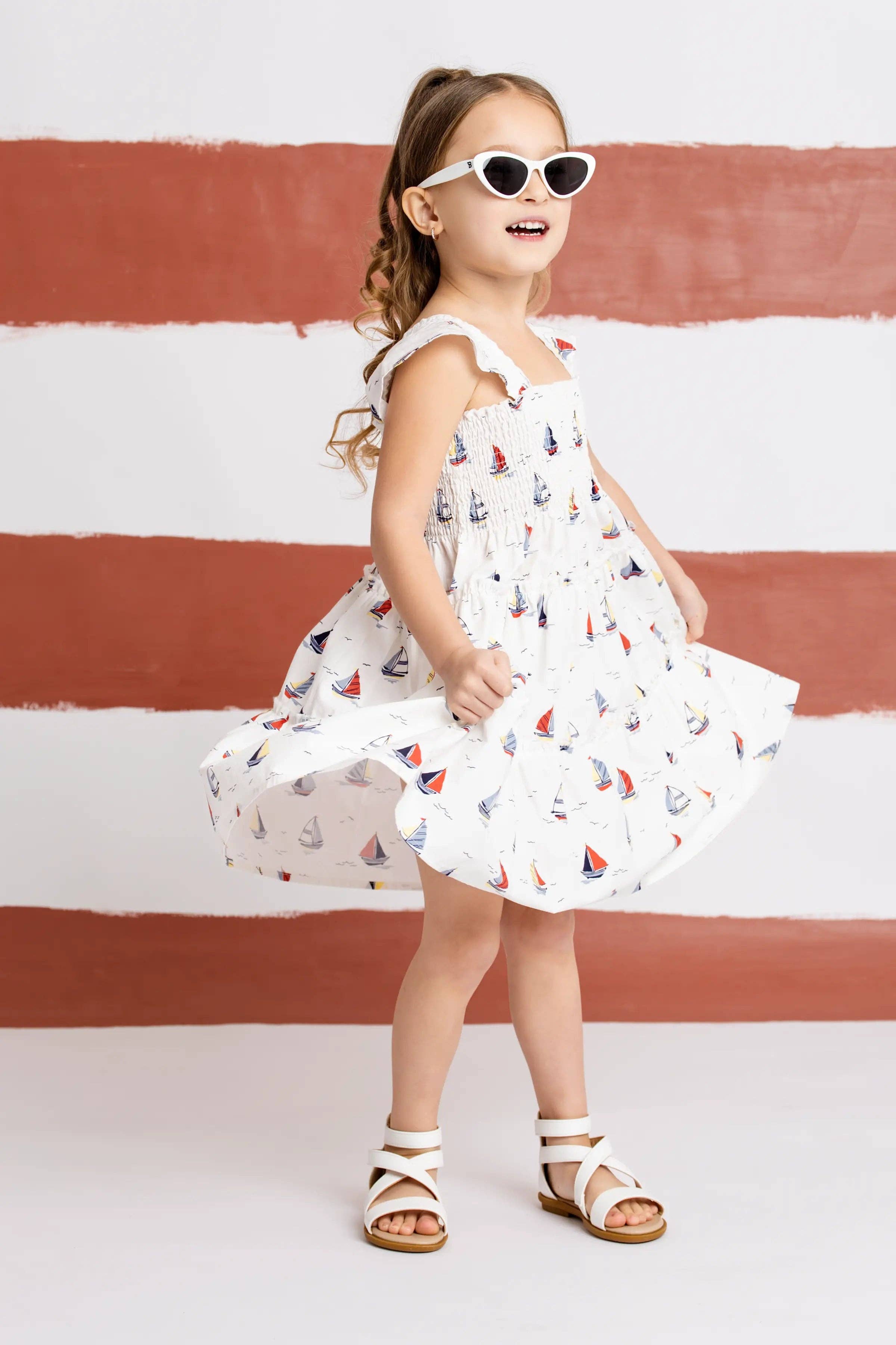 Flutter Sleeve Dress Little Skippers