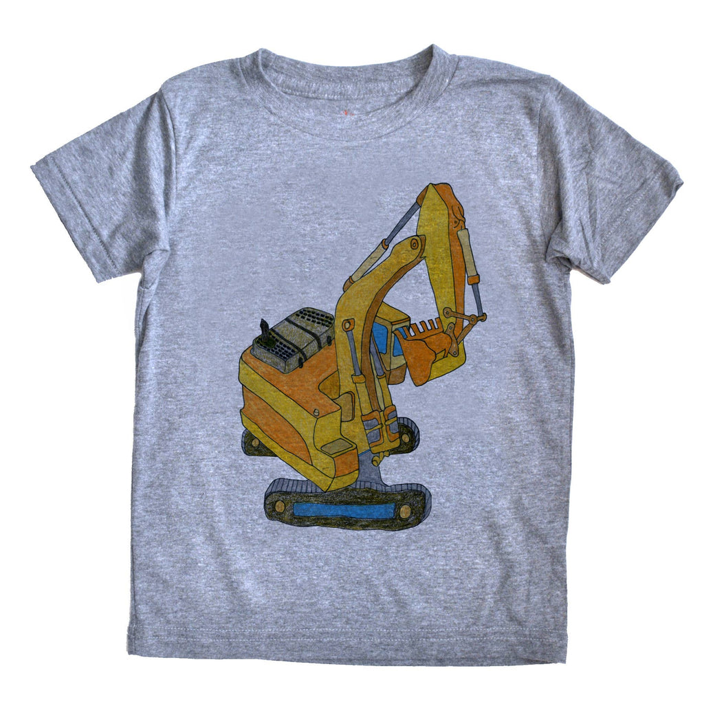 Digger - Kids Triblend Tee: Blue / 6 - 12 Months