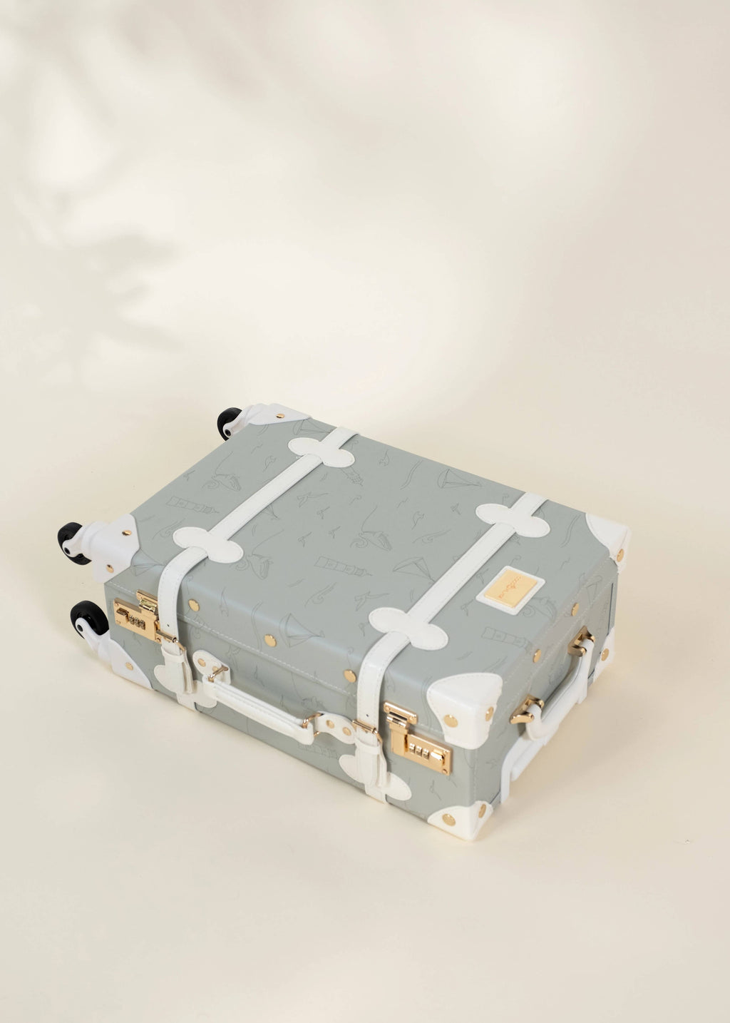 Vegan Leather Carry-On Suitcase - Ocean