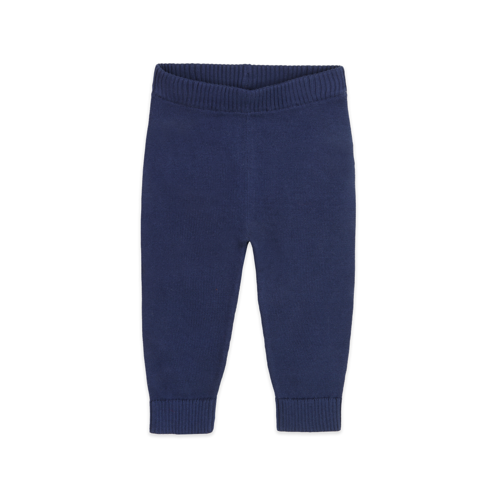 Pocket Sweater Organic Cotton Knit Baby Legging Pants Navy