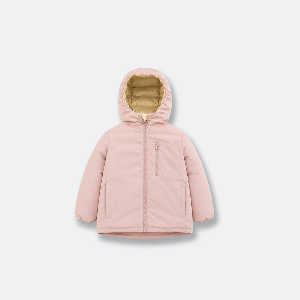 Kids Puffer Jacket - Porteau Reversible Waterproof - Fall/Winter - Dusty Rose