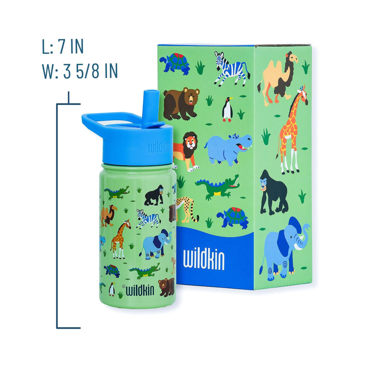 Bouteille en acier de 14 oz avec animaux sauvages