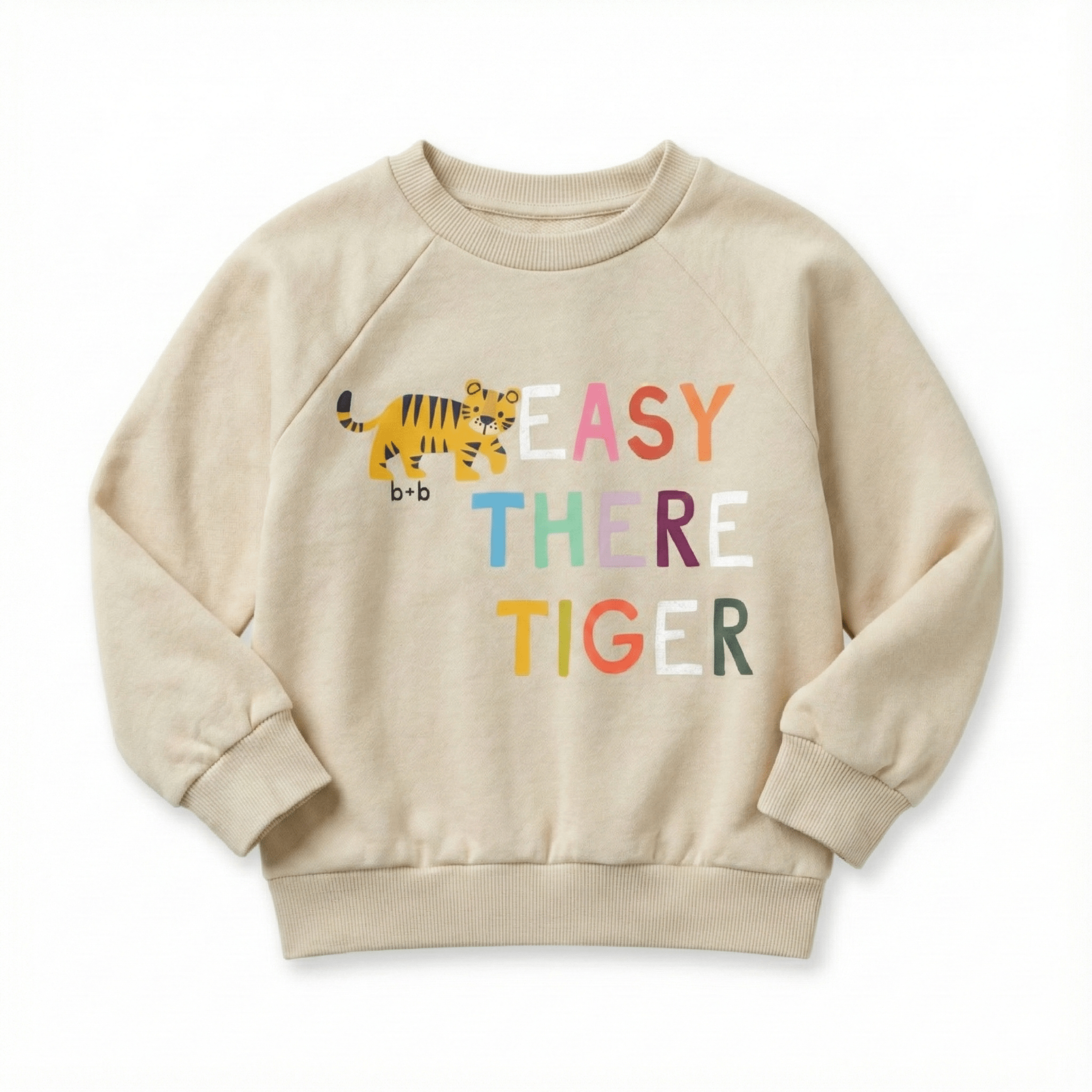 Organic Cotton Sweatshirt - Easy There Tiger