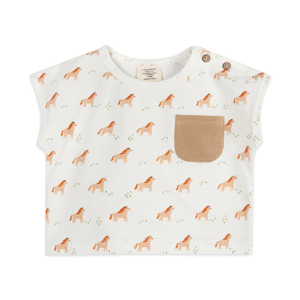 Horse Baby Tee & Shorts Organic Jersey