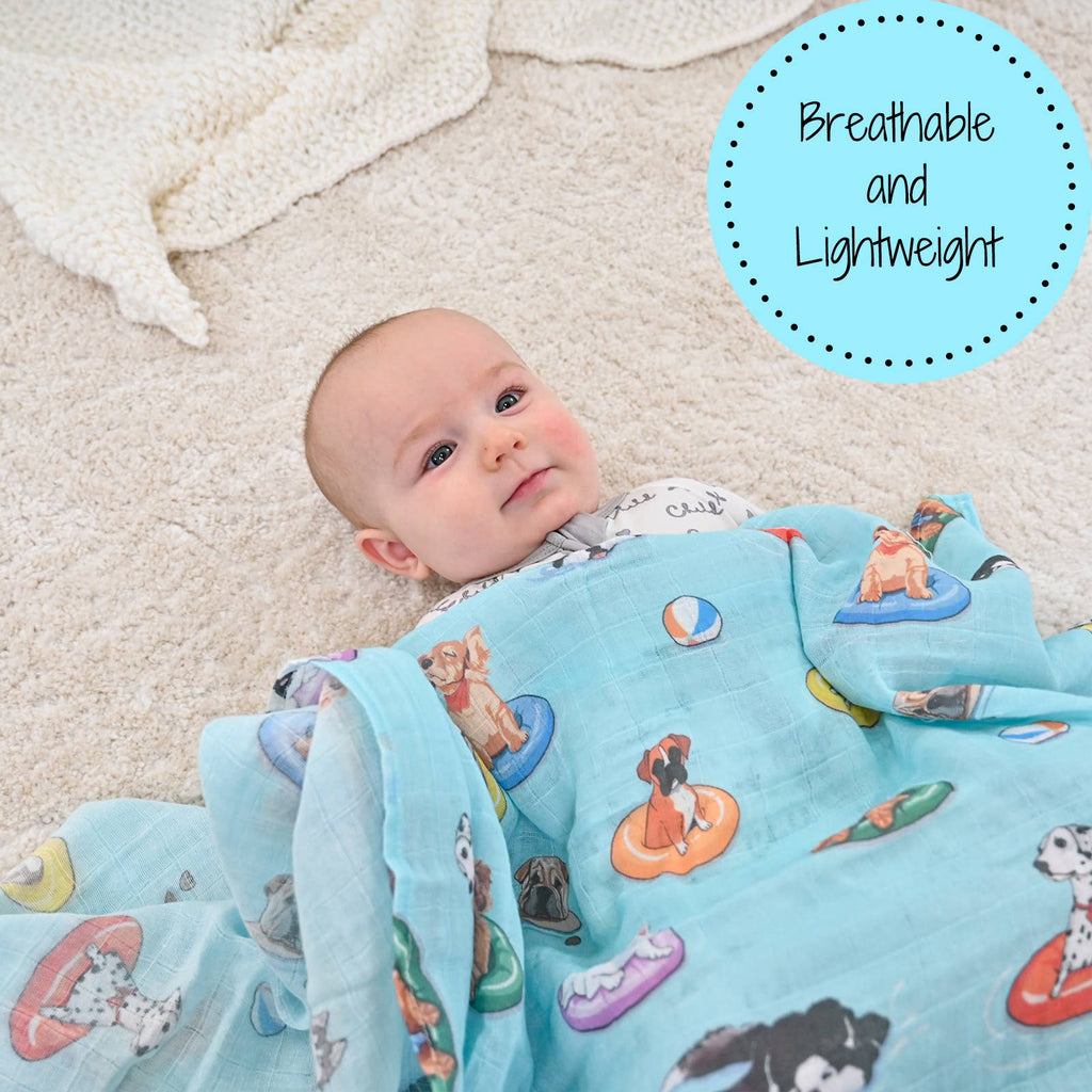 Couverture d'emmaillotage pour bébé Poolside Pups