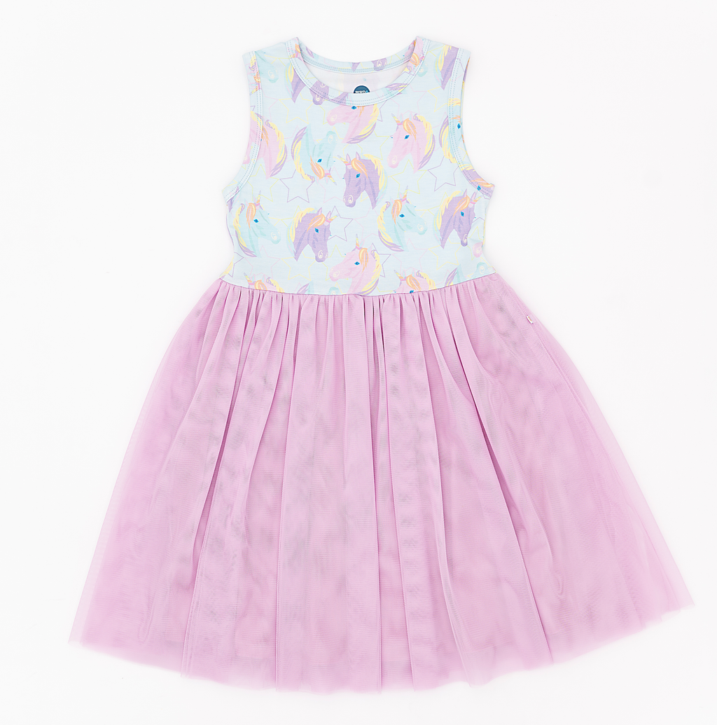 Kids Bamboo + Tulle Unicorn Tutu Dress