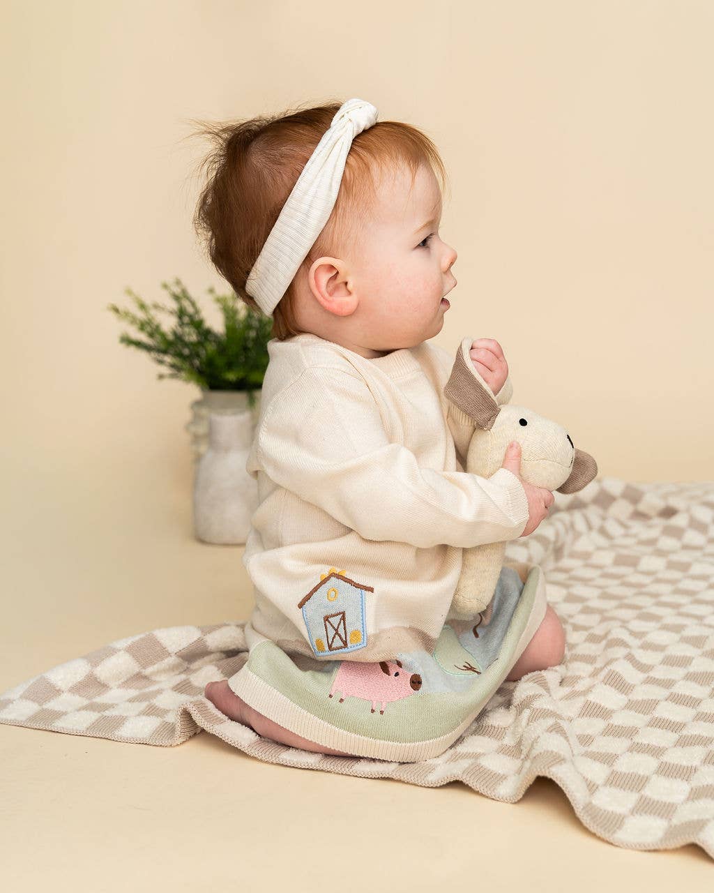 Farm House Organic Cotton Baby Knit Tunic Dress Natural