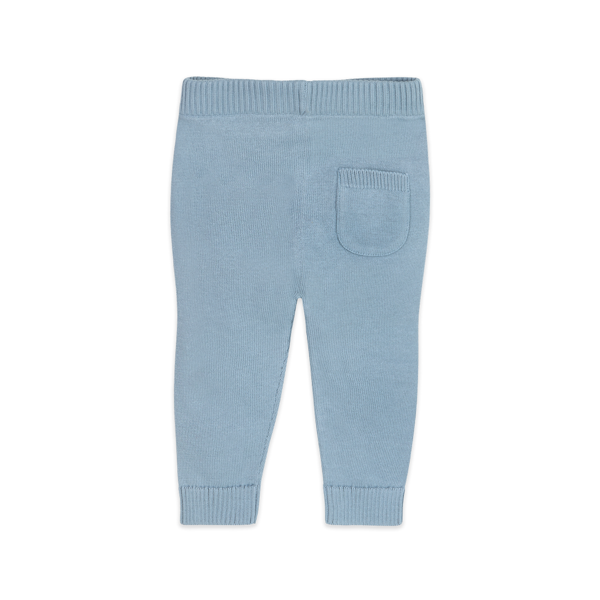 Pocket Sweater Knit Baby Legging Pants (Organic Cotton): Mineral Blue
