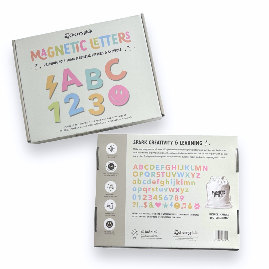 Soft Foam Magnetic Letters & Symbols 150pc Set: Solid Black