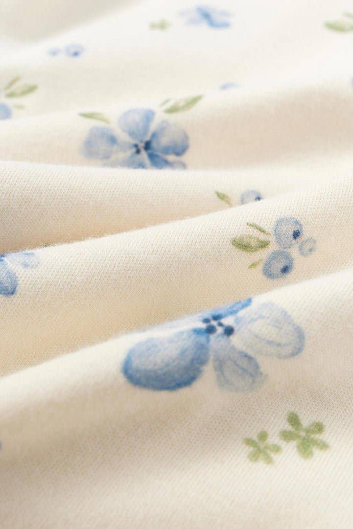 Baby Organic Kimono Sleeper-Blueberry