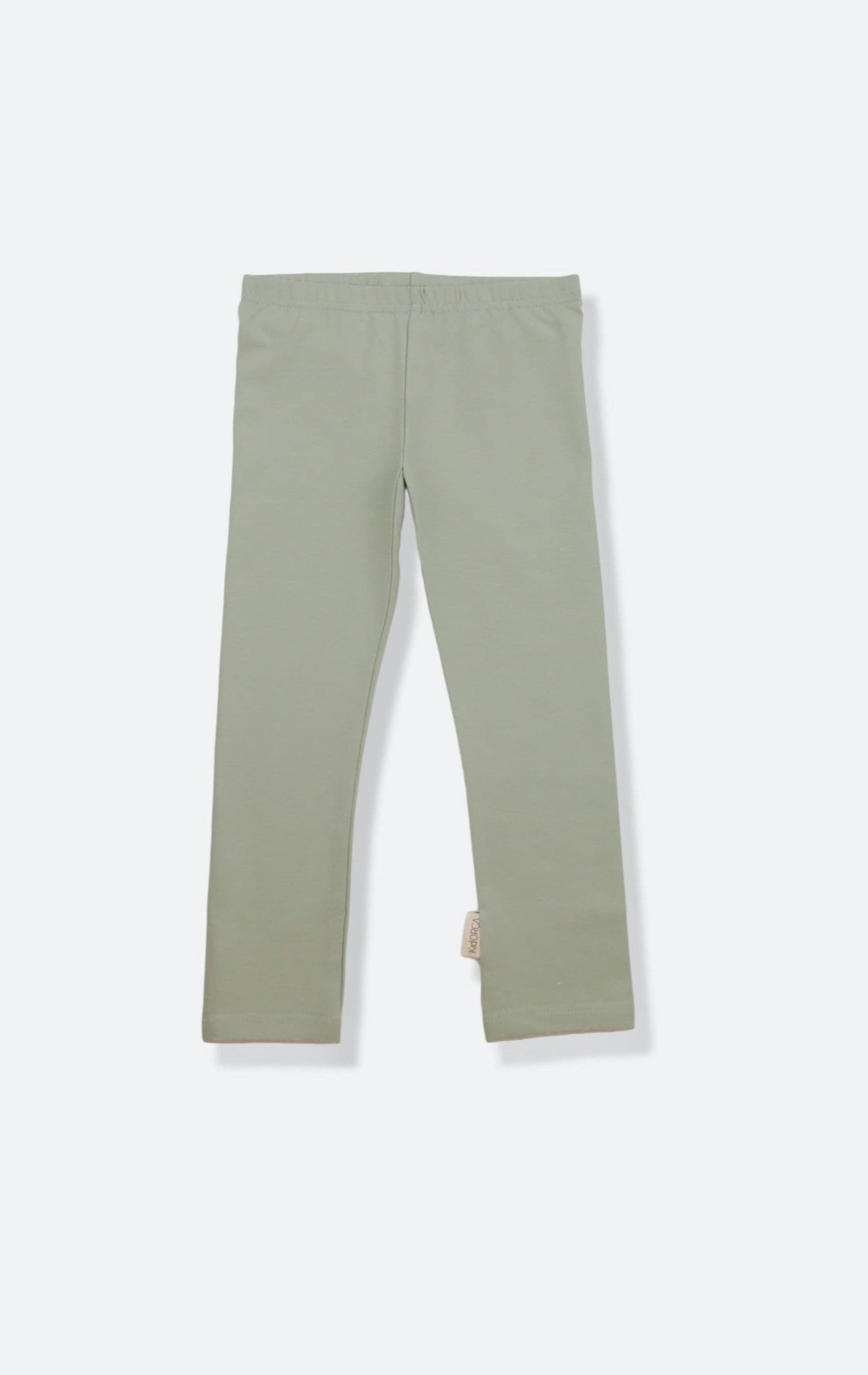 Kids Leggings – Organic Cotton  – Sage: