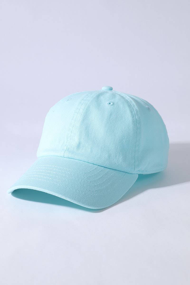 Kids Washed Low Profile Cotton Baseball Cap: ROYAL BLUE / Kids 2-4 years