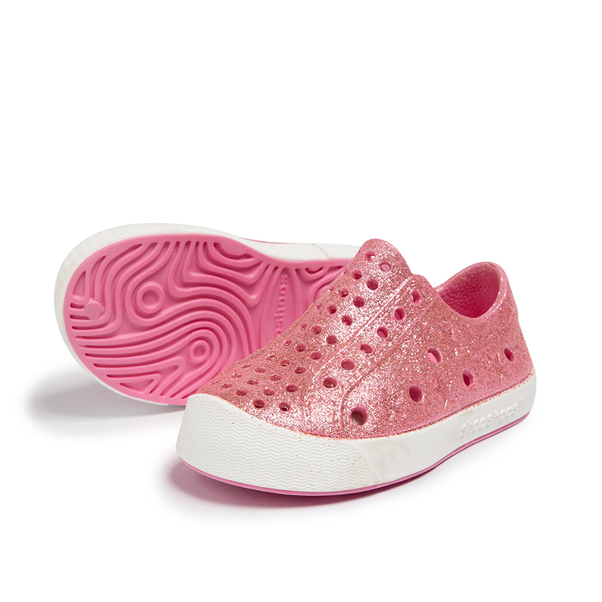 PRISM - SHOOSHOOS TODDLER KIDS SHOES WATERPROOF SNEAKERS: PINK GLITTER