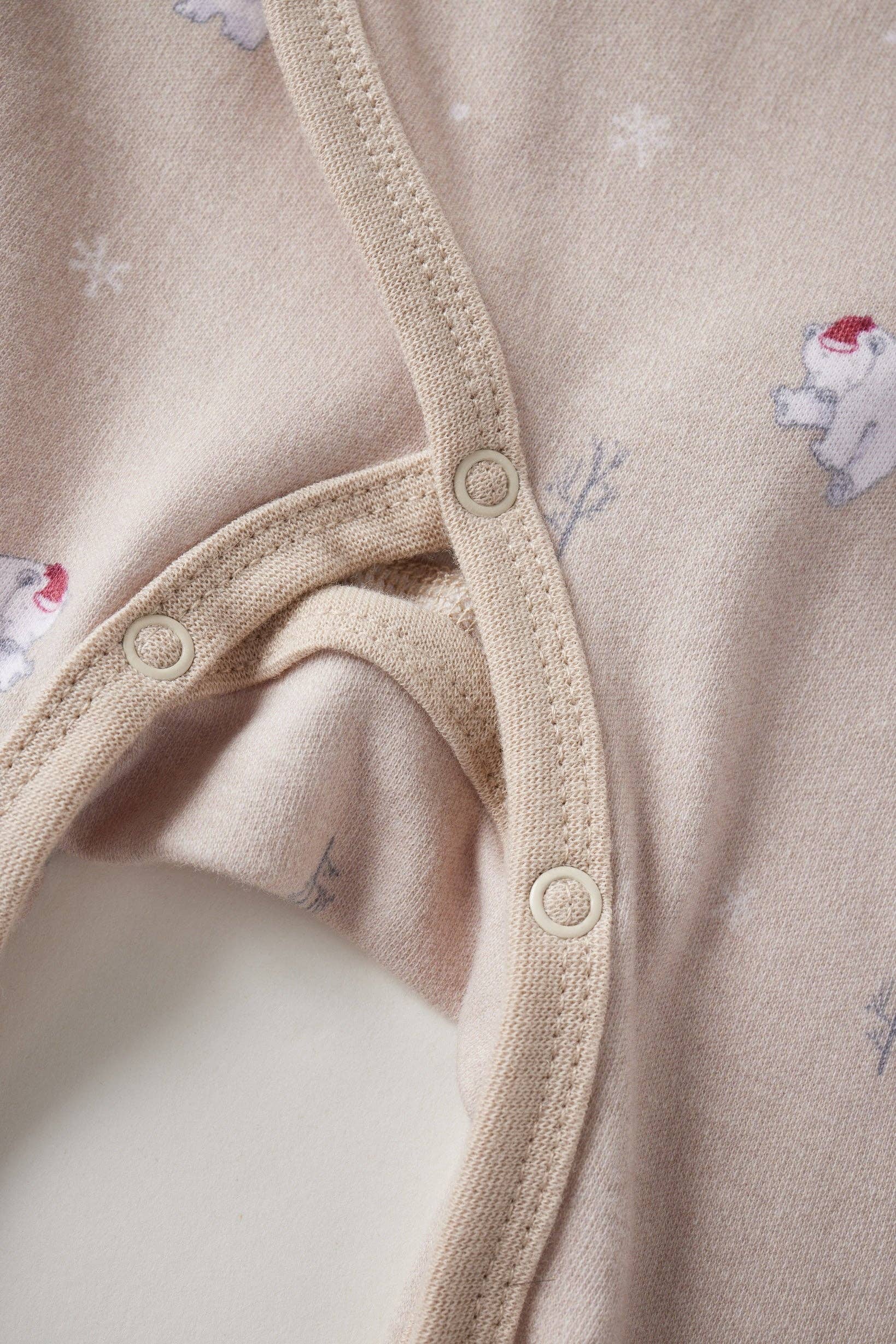 Baby Organic Kimono Bodysuit-Polar Bear
