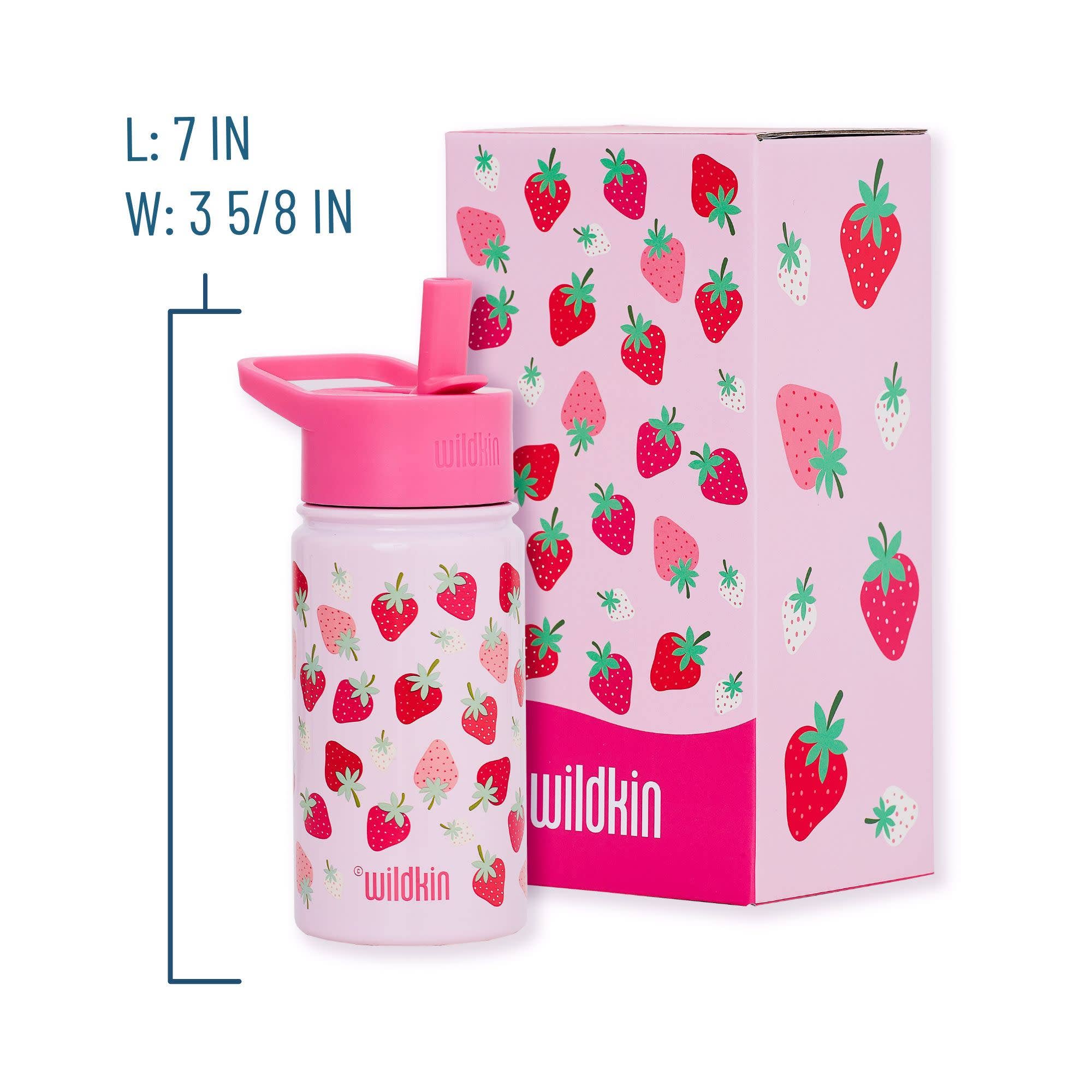 Bouteille en acier Strawberry Patch de 14 oz