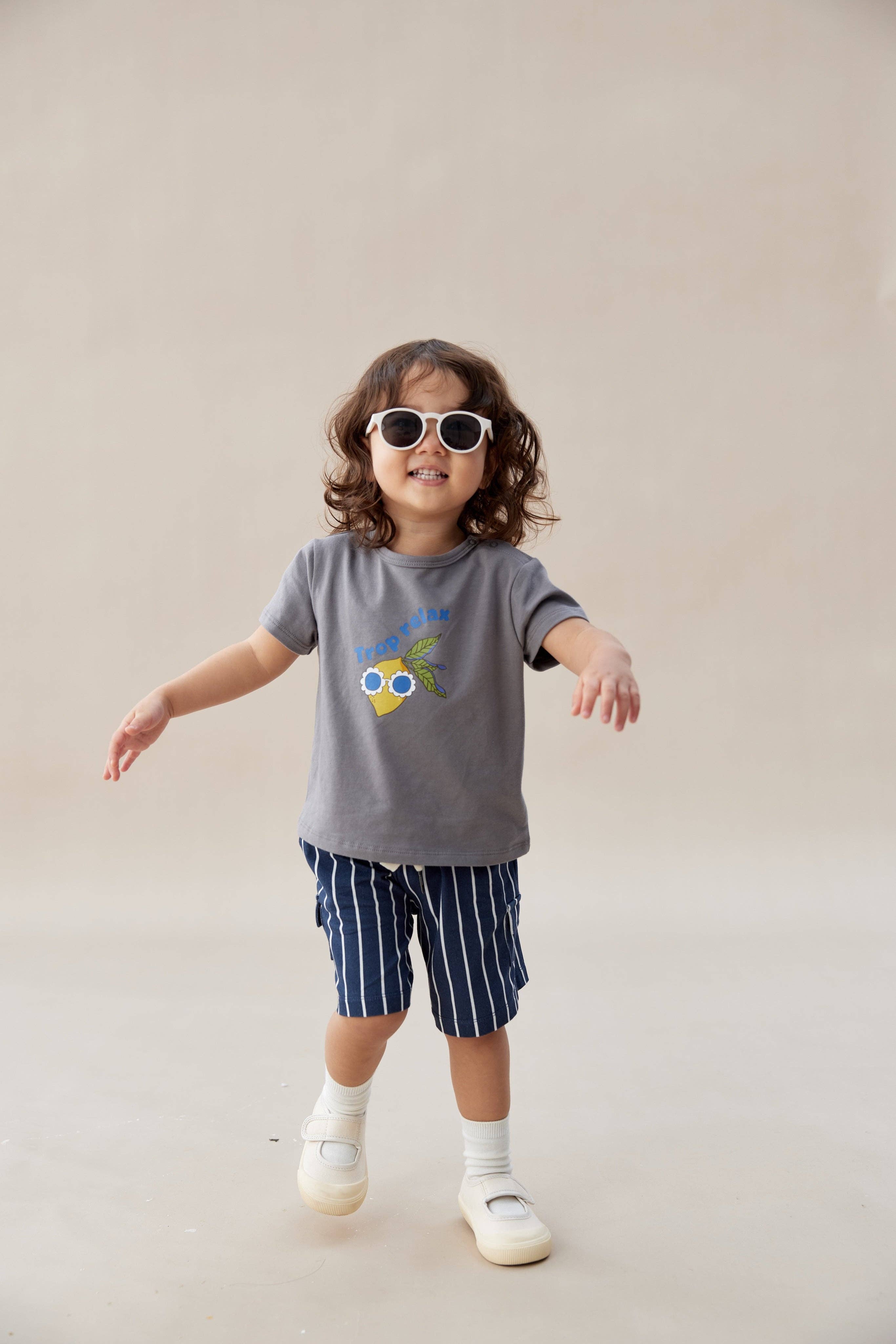Toddler Organic Graphic T-shirt-Grey