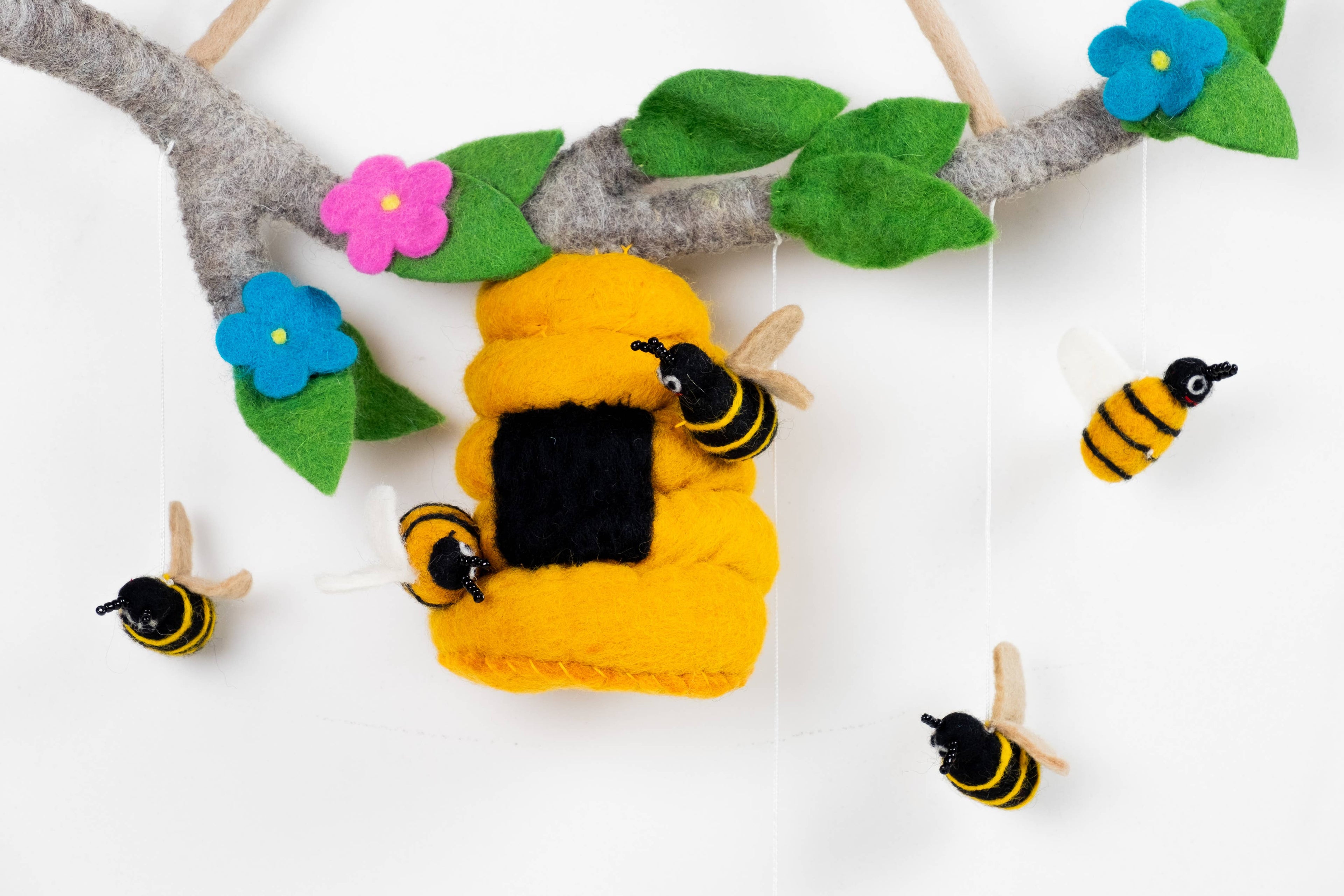 Baby Mobile - Bee Hive and Honey Bee - Nursery Decor
