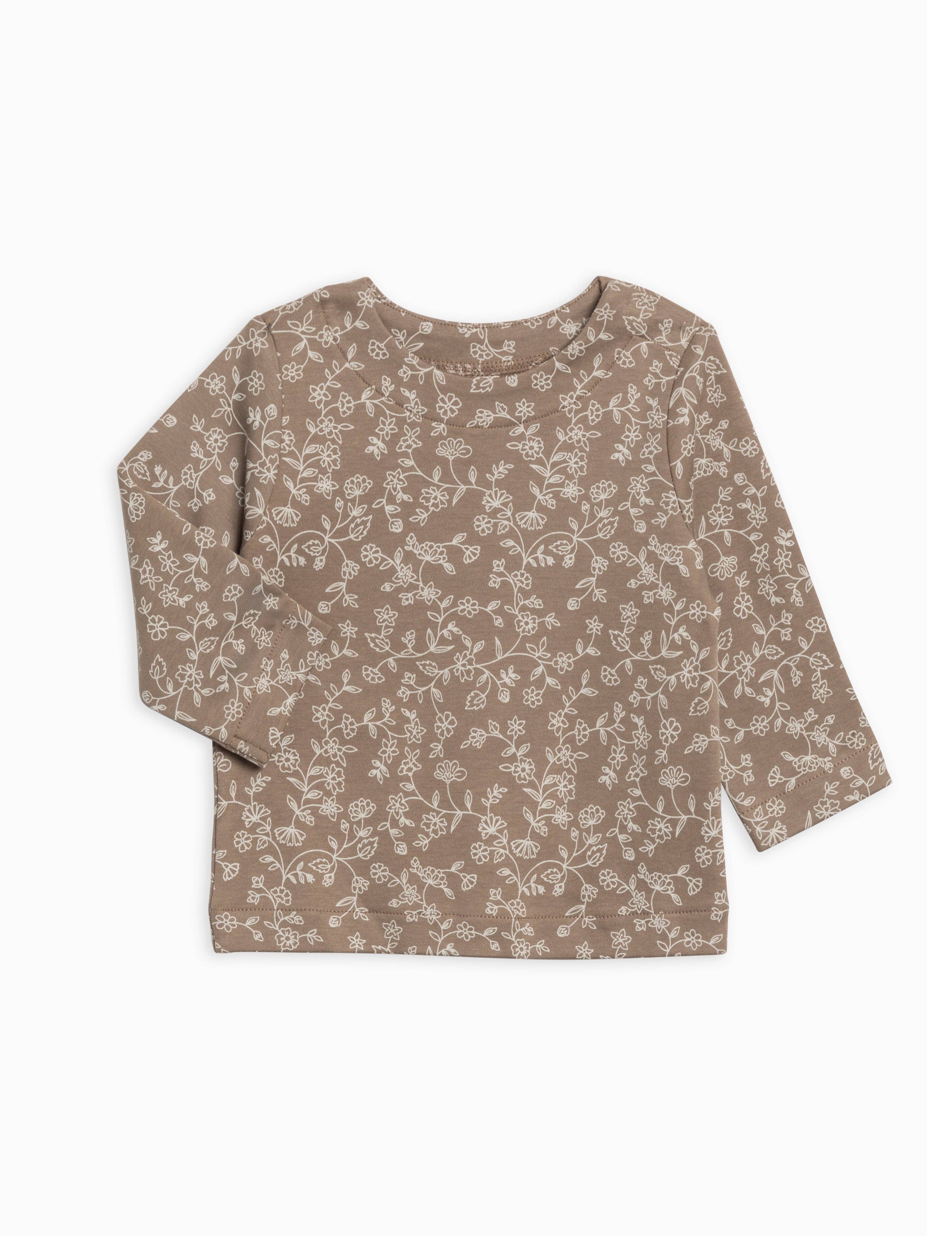 Ryle Snap Shoulder Top: Betty Floral / Purple + Olive / 12-18M