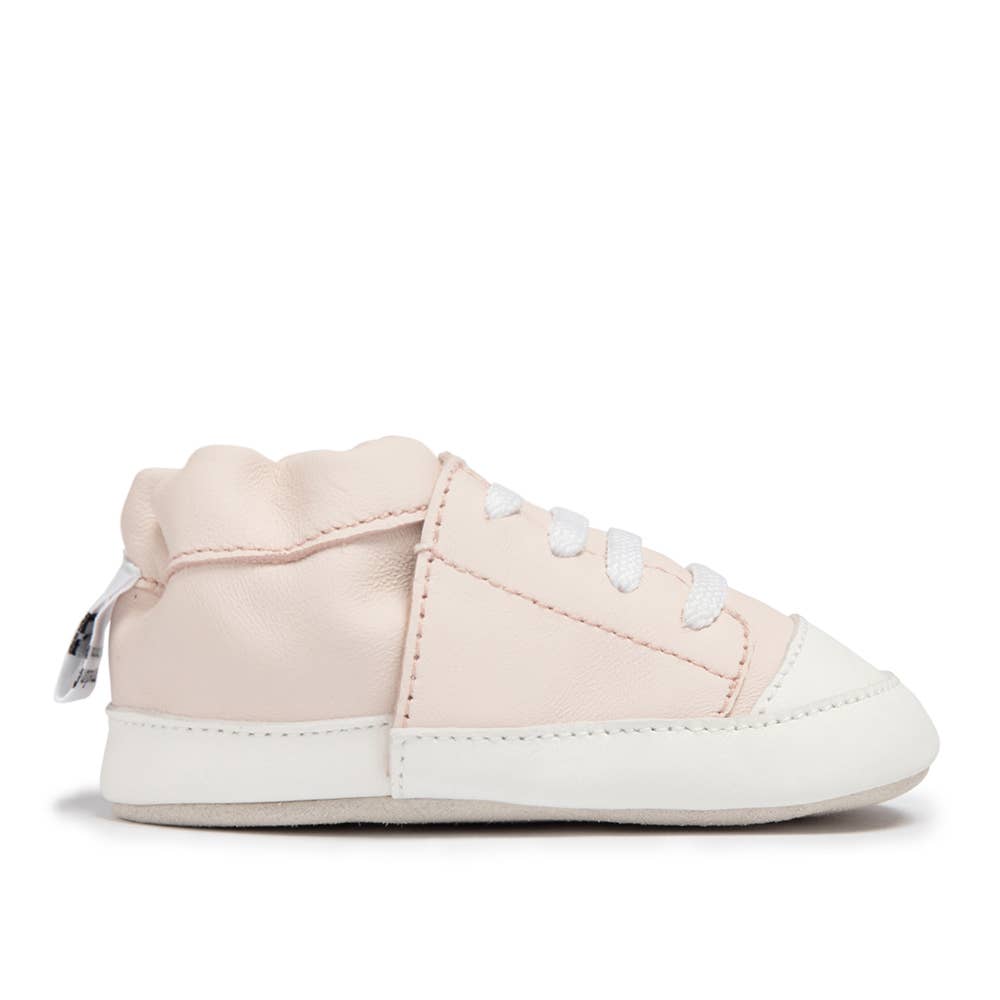 POPPING PINK - SHOOSHOOS BABY SHOES LEATHER SNEAKER BOOTIE: Pink