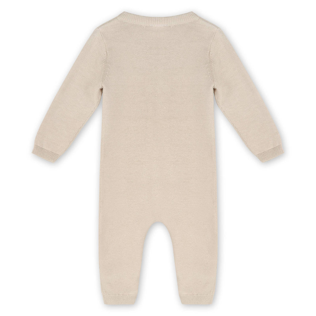Balloon Bear Jacquard Baby Sweater Knit Jumpsuit Organic
