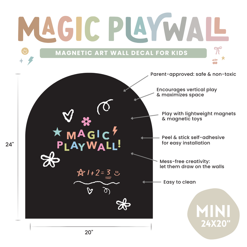 MINI Magic Playwall - Arch Magnetic Art Wall Decal: Blush
