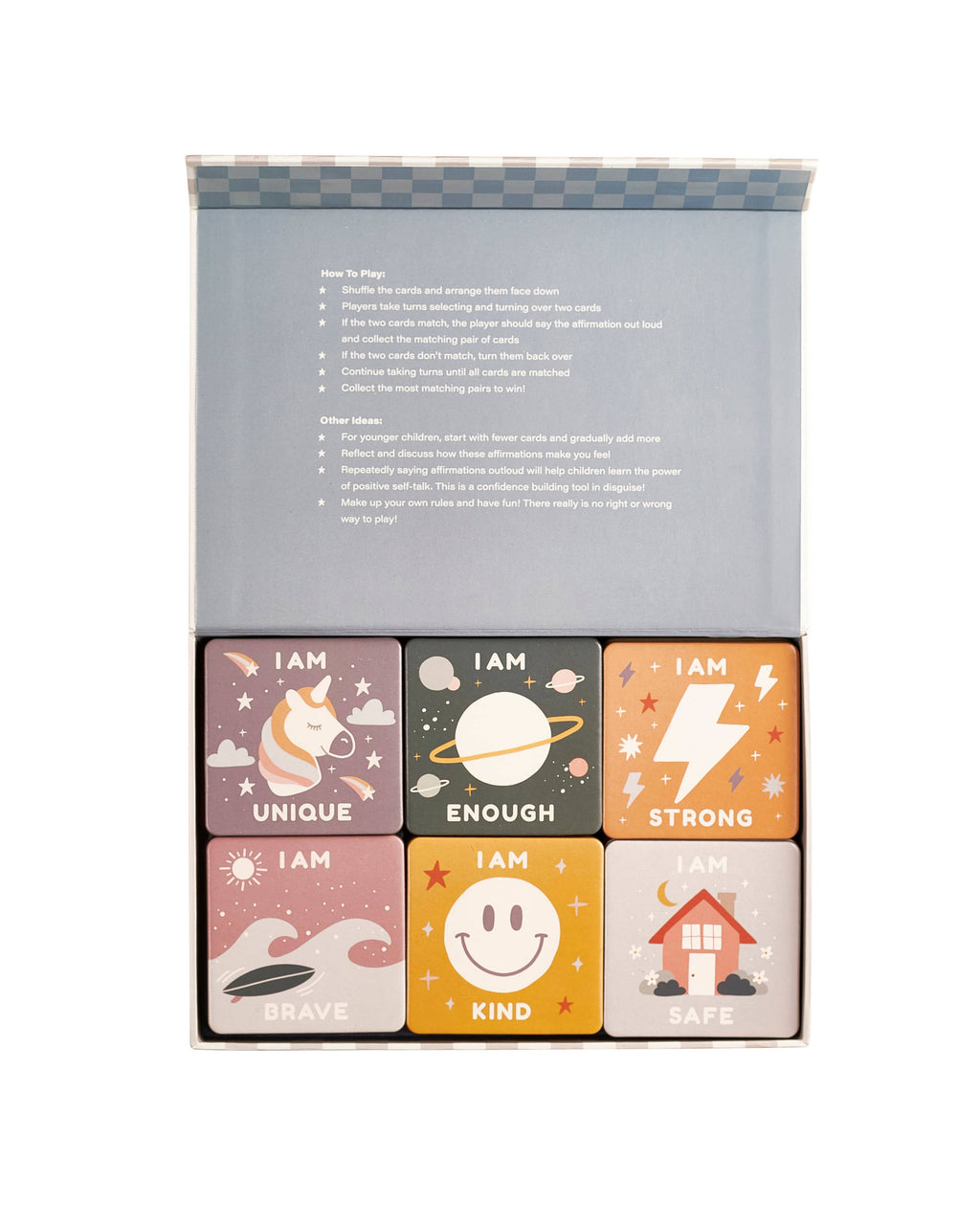 Jeu de mémoire d'affirmations pour enfants