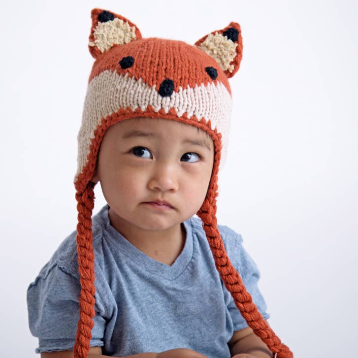 Fox Earflap Beanie Hat Baby & Kids: M (6-24 Months)