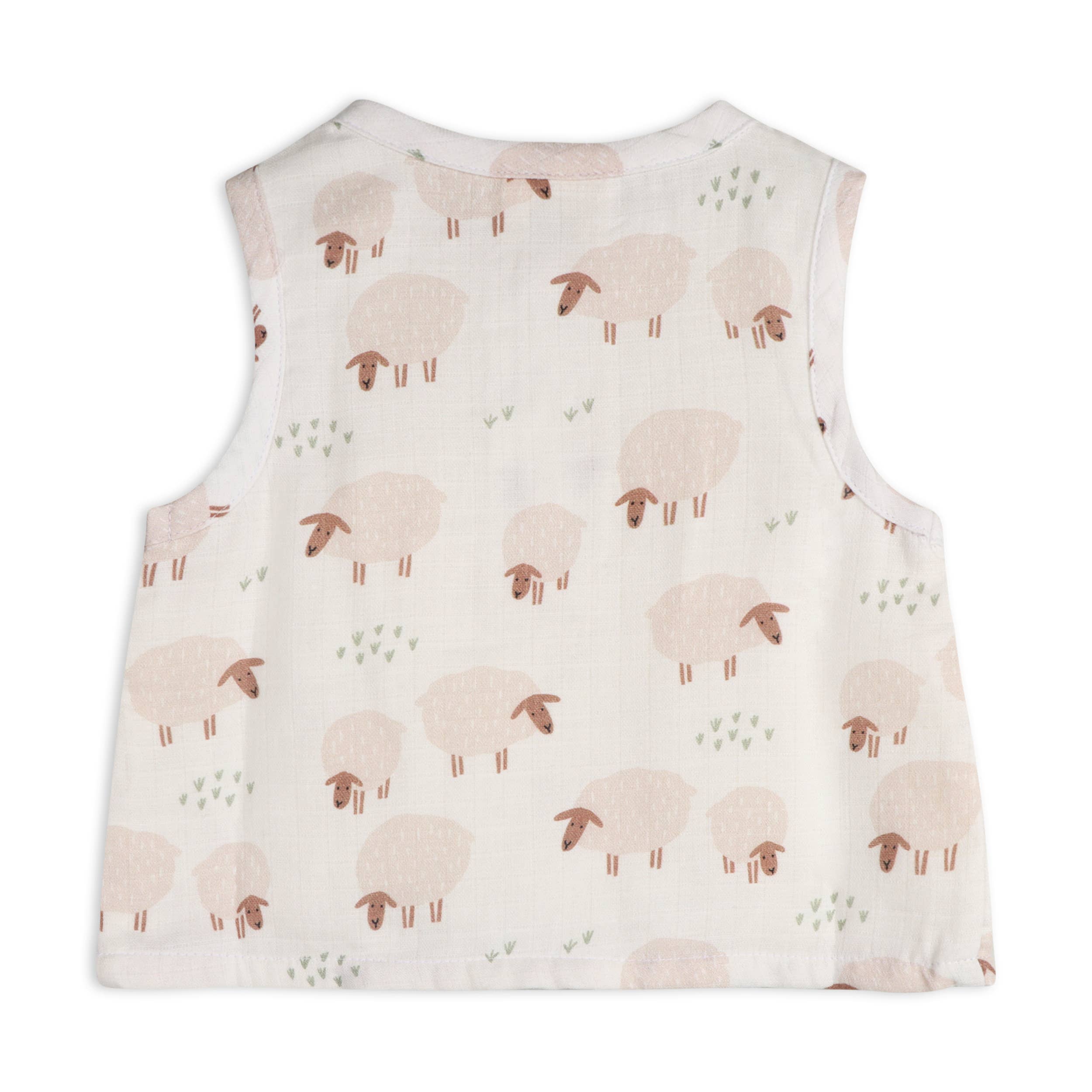 Sheep Baby Top & Bottom Organic Muslin