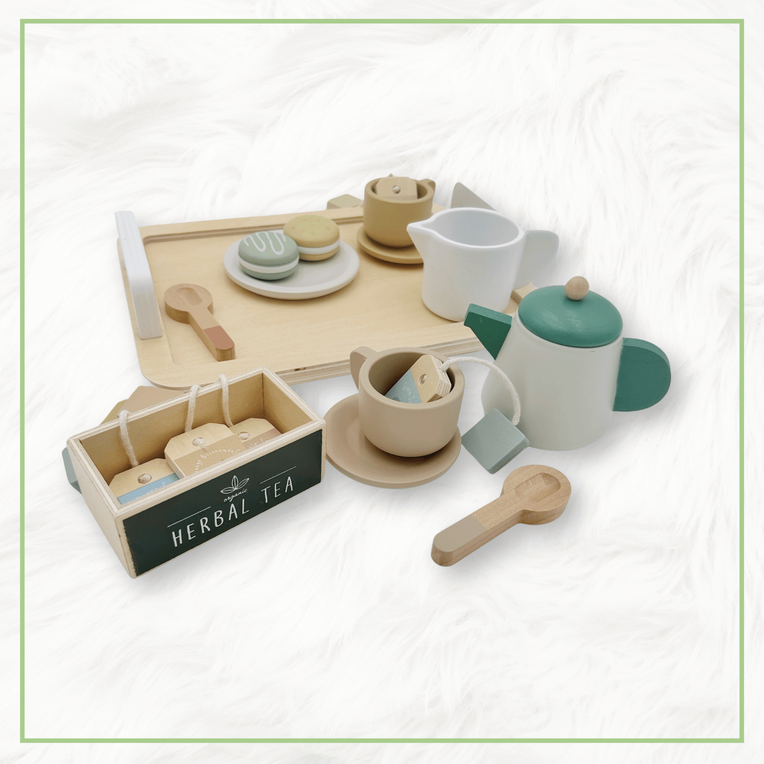 Wooden Tea Party Set – Pretend Play Tea Set Ages 3+