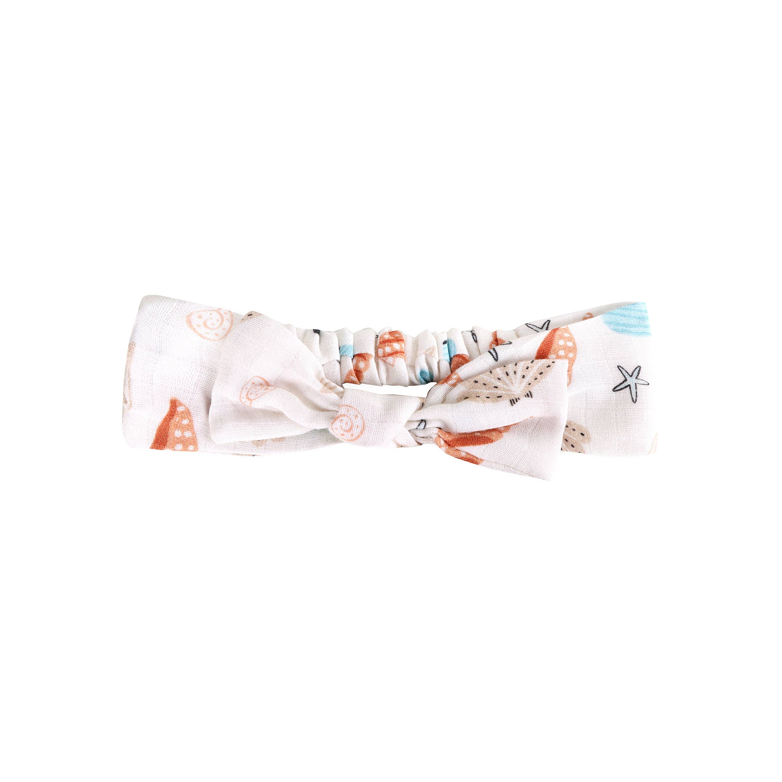 Seashell Organic Baby Romper & Headband Set