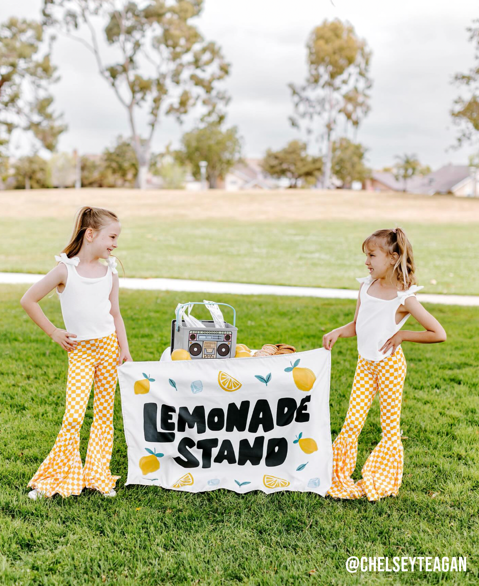 Lemonade Stand Banner - Kids Summer Pretend Play Wall Decor: Small 17x13"